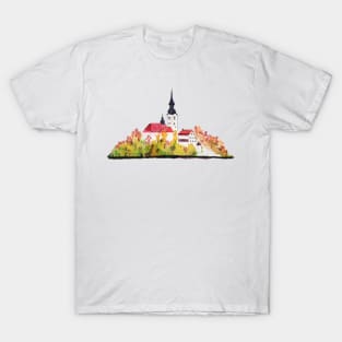 Slovenia  Bled Lake pilgrimage church dedicated to the Assumption of Mary T-Shirt